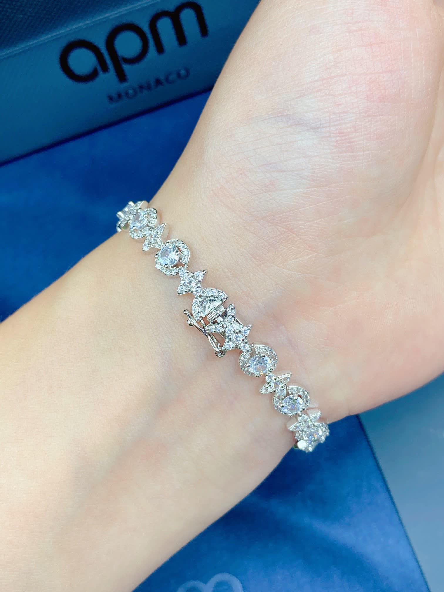 APM Monaco Silver Bracelet with Diamonds